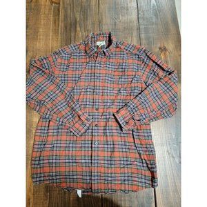 L.L. Bean Xl Flannel button up shirt plaid 0bhf4